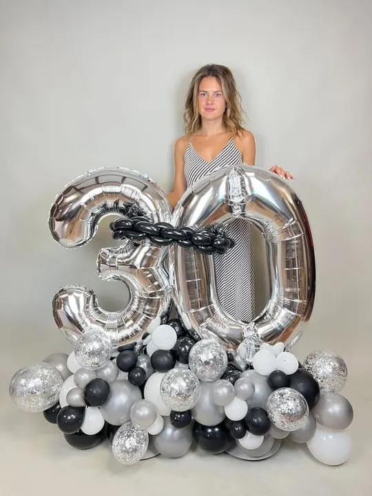 Набор шаров "Серебристая прелесть" 2 фото