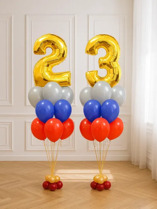 Композиция из шаров №3 к 23 февраля