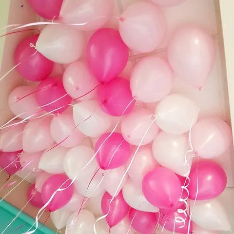 Шары розовые, 50 шт