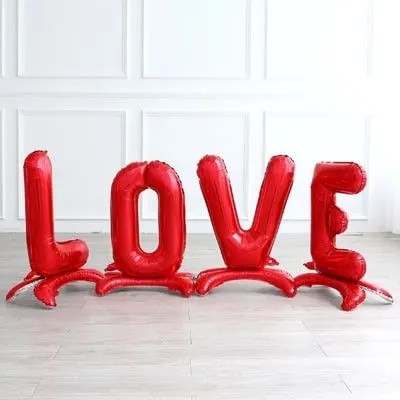 Шары Буквы на подставке "Love" 80 см