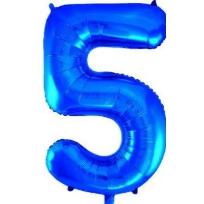 Шар цифра 5 "Синий"