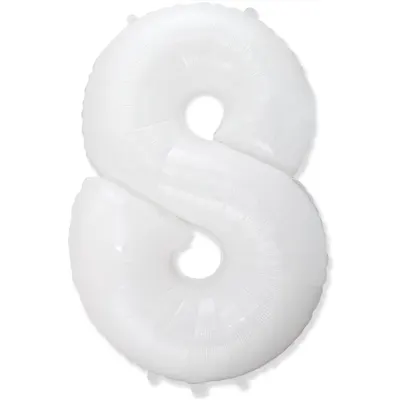Шар цифра 8 "Белая"