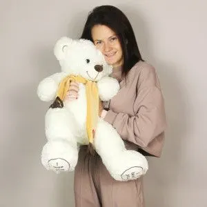 Мягкая игрушка «Мишка i love you в шарфике» 90 см
