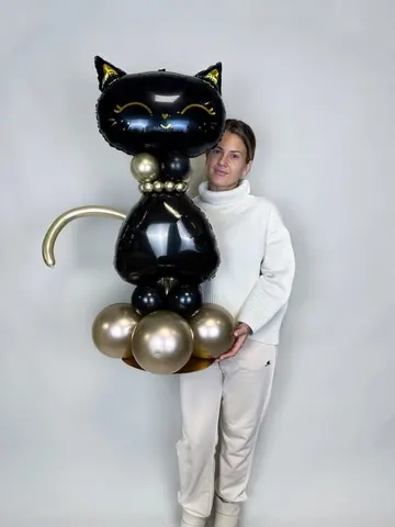 Кошечка из шаров фото 2