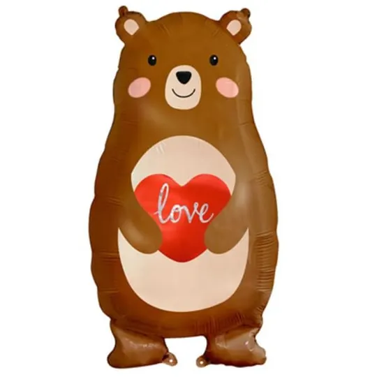 Шар "Мишка с сердцем Love"