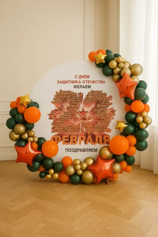 Фотозона «Круглая» на 23 февраля