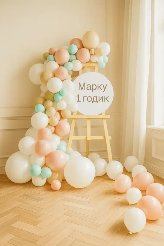 Шары "Нежные с мольбертом"