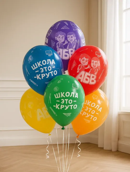 Шары на 1 сентября «Школа - это круто» фото 2