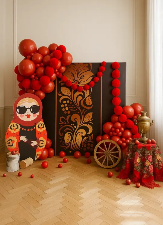 Фотозона в стиле "Russin матрешка"