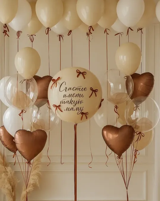Набор шаров Шоколадно-бежевый