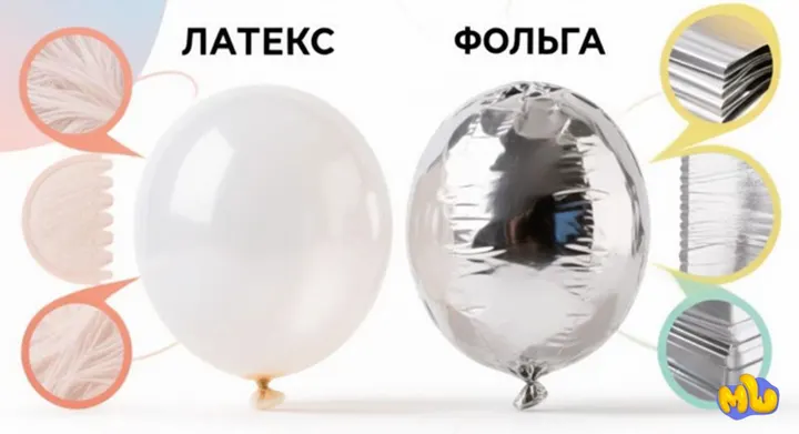 Из чего сделаны воздушные шарики - латекс, фольга и что лучше