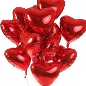 15 фольгированных сердец