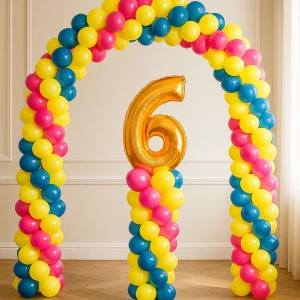 Арка из шаров «»Цифра на стойке»