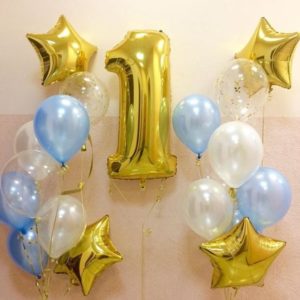 Цифра + 2 фонтана из шаров детям