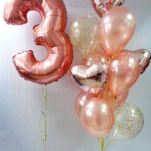 Набор Розовое золото 2 из шаров
