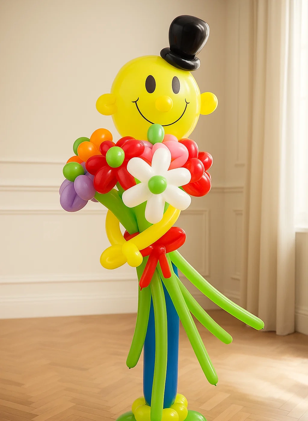 Шары «Улыбашка с букетом» Шары "Улыбашка с букетом"