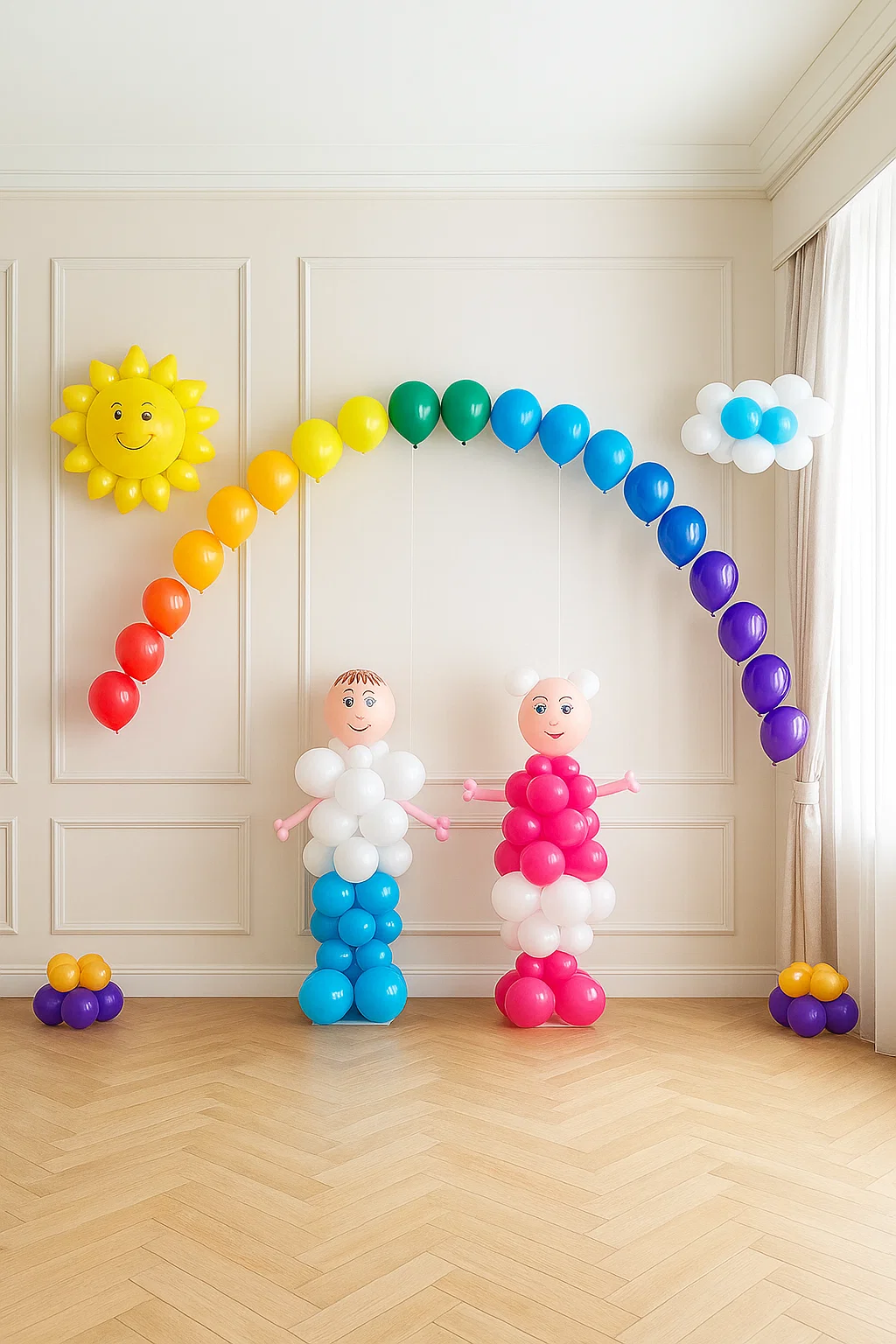 Цепочка из шаров Радужная Цепочка из шаров Радужная