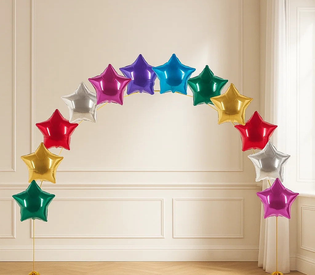 Звезды цепочкой из шаров Звезды цепочкой из шаров