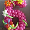 Цифра 6 с цветами #2 из шаров