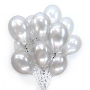 Облако шаров "Серебристые" 30 шт