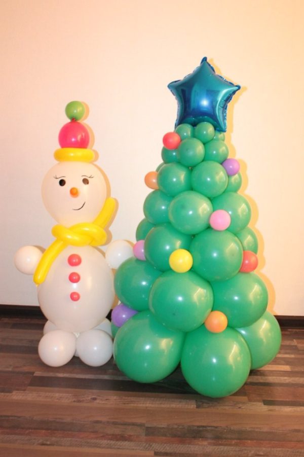 Снеговик + елка шар на Новый год