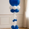 Стойка из шаров Бело-синяя