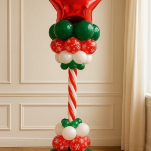 Стойка из шаров Новогодняя