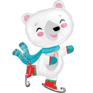 Шар "Мишка на коньках"