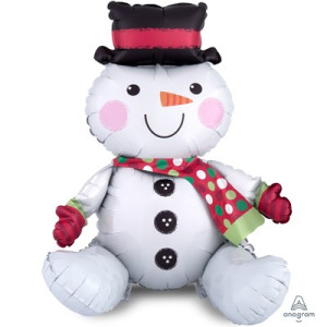 Шар "Сидячий снеговик"