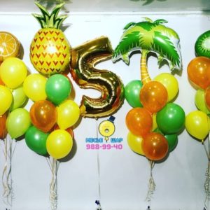 Гавайская вечеринка из воздушных шариков