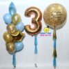 Голубой и золото - набор из шариков