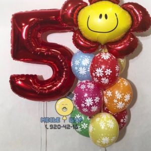 Ромашковое счастье - набор из воздушных шаров