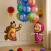 Шары и фигура из фольги «Маша и медведь»