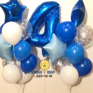 Синий всегда в тренде - набор из воздушных шаров