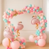 Арка из шаров «Нежнейшая с фламинго»