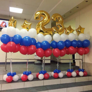 Фонтан на 23 февраля из шаров