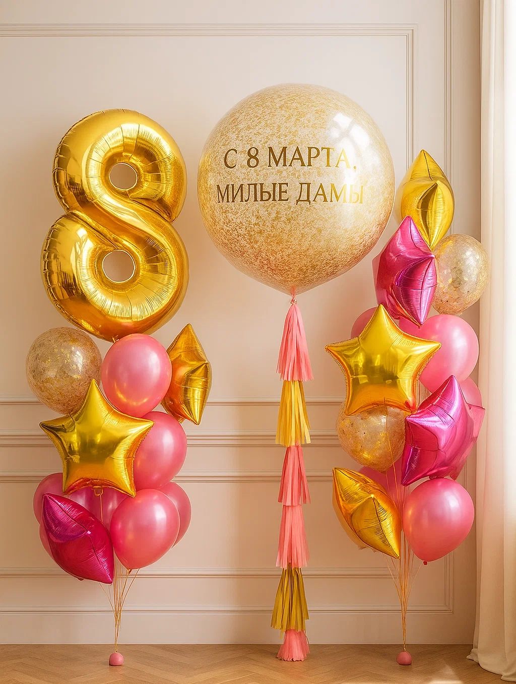 Набор из шаров «Поздравления к 8 марта» Набор из шаров «Поздравления к 8 марта»