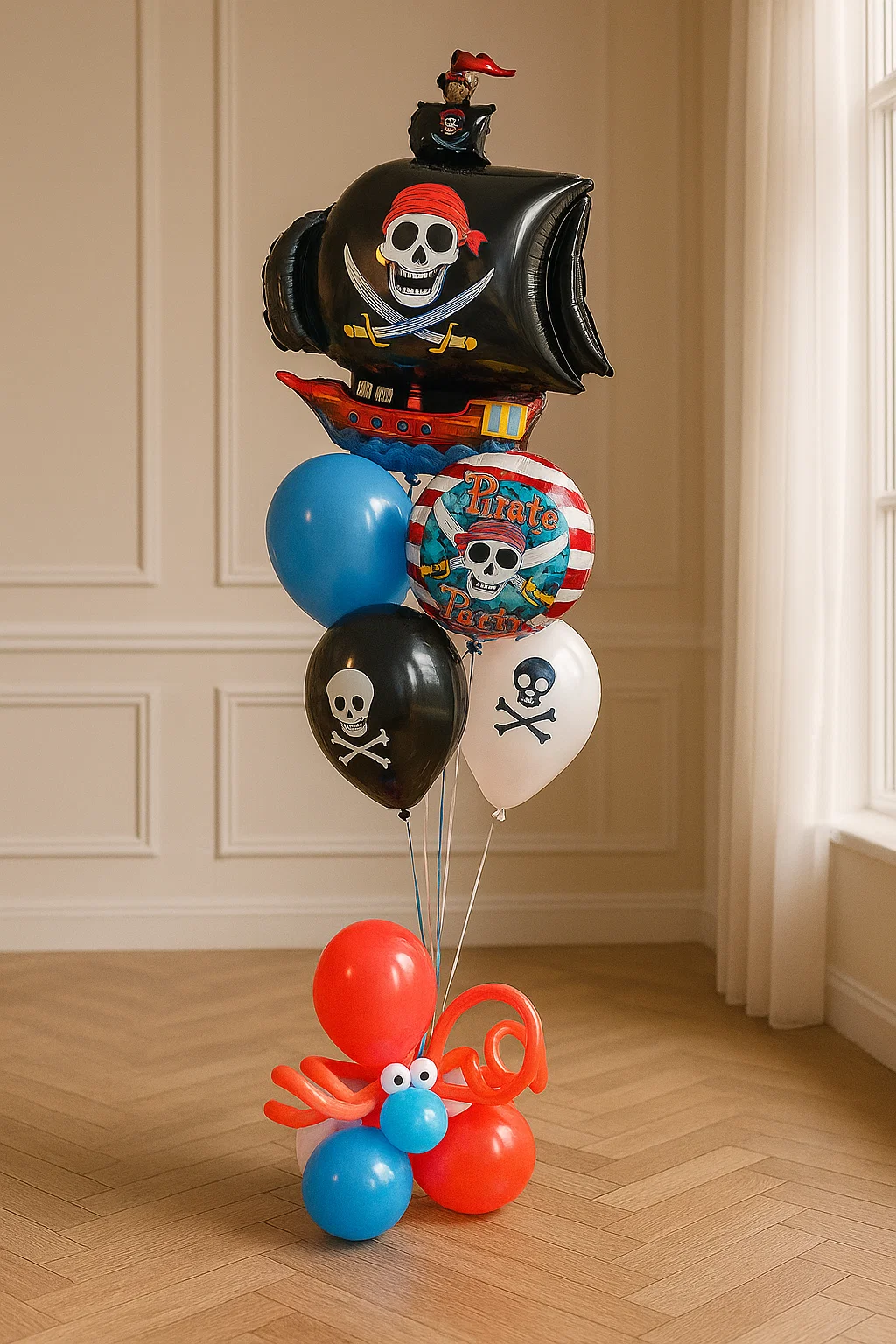 Фонтан из шаров «Пиратский №2» Фонтан из шаров «Пиратский №2»