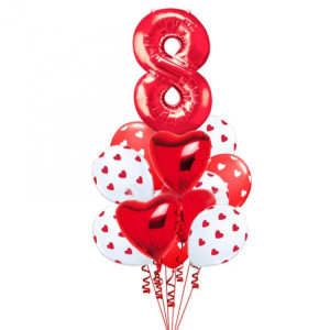 Набор из шариков "Любовное 8 марта"