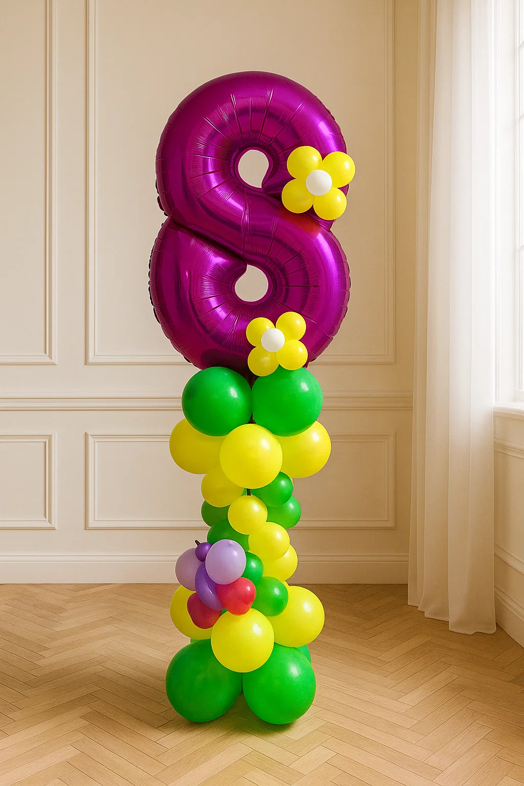 Цифра из шаров на стойке «К 8 марта» Цифра из шаров на стойке «К 8 марта»