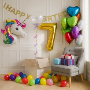 Цветная композиция «Радужный единорог»