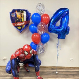 Шары "Человек-паук и гонщик"