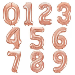 Шары-цифры "1-9" Пудровые