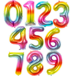 Шар "Радужные цифры"