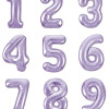 Шары-цифры "1-9" Лиловые