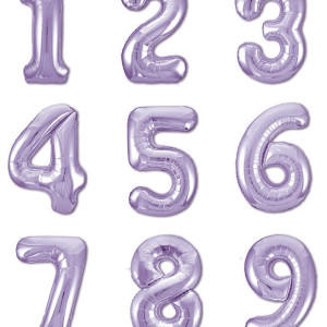Шары-цифры "1-9" Лиловые