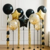 Фотозона из шаров Черная Золотой шик