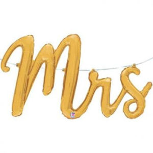 Шар буквы фольга "MRS"