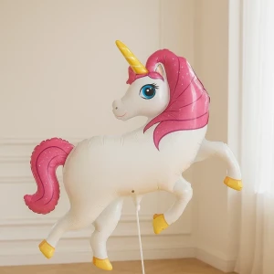 Шар на палочке «Единорог розовый»