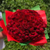 Букет красных роз 101 шт Кения 50 см